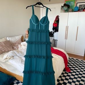 jade chiffon formal dress